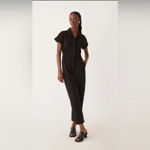 Frank and Oak Flex Commuter Black Jumpsuit Size M